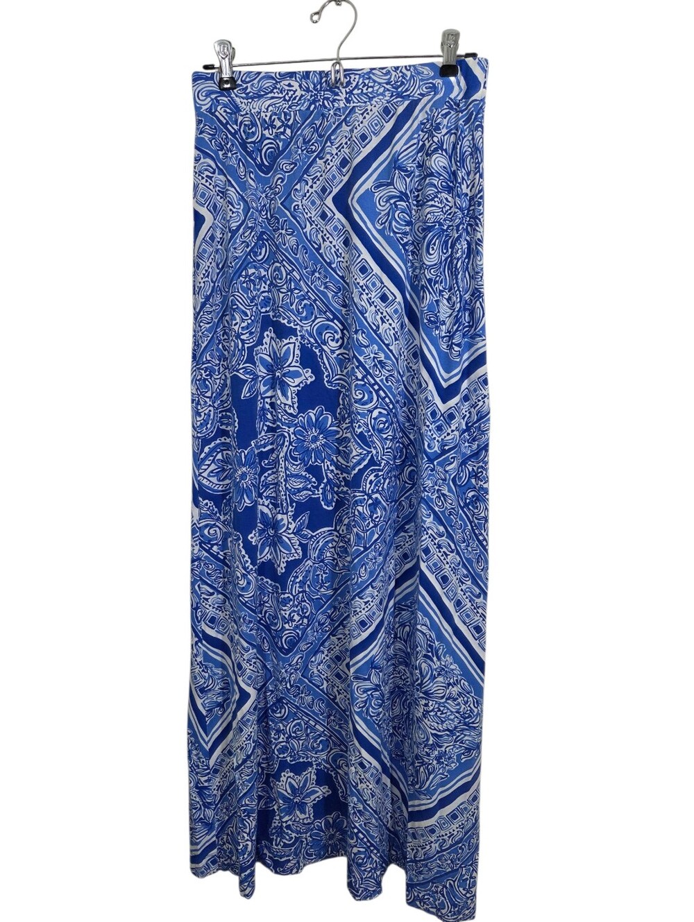 Lilly Pulitzer Nola Blue Crush Open Water Maxi Skirt Size Small Preppy Beach